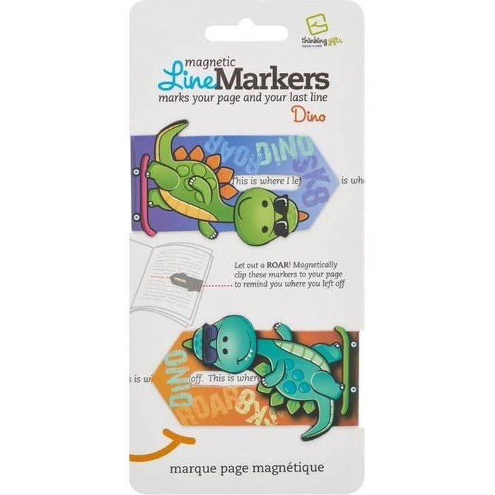 MARCAPAGINAS LINEMARKERS DINOSAURIO | 1 UNIDADES | (THINKING GIFTS)