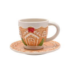 TAZA Y PLATILLO CERAMICA PAN DE JENGIBRE | WIDDOP NAVIDAD | 1 UNIDAD | 5063322095463