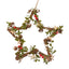 Guirnalda estrella con hojas artificial y bayas Widdop Navidad