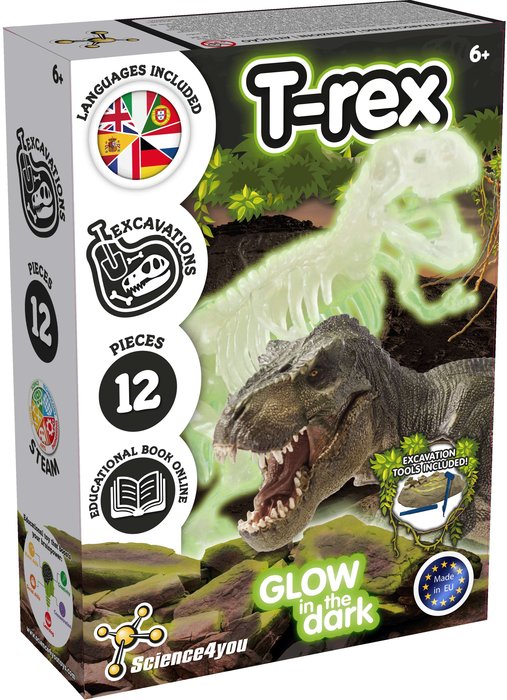 JUEGO DE MESA EXCAVACIONES T-REX BRILLA OSCURIDAD | SCIENCE 4 YOU | 1 UNIDAD | 5600983628076