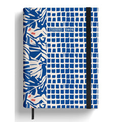 AGENDA SEMANAL A5 ESPIRAL BLANCA OCULTA 12MESES BLUE FLWRS | MAKENOTES