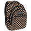 Mochila Triple Escolar Back Up Cuadros Marrón y Negro Marca Derform