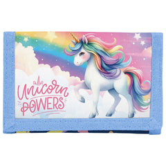 CARTERA BILLETERA INFANTIL VELCRO UNICORNIO ARCOIRIS | DERFORM | 1 UNIDAD | 5906601705427