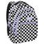 Mochila escolar triple 42x30 cuadros negro blanco lila Derform