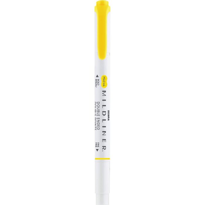 Rotulador Mildliner Doble Punta Friendly Amarillo Limon | Zebra Pen | Pack 10 Unidades