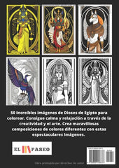 ✅ DIOSES DE EGIPTO: Libro de Colorear para Adultos con Dibujos de Dioses de la Mitología del antiguo Egipto