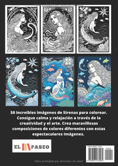 ✅ SIRENAS: Libro de Colorear para Adultos con Dibujos de Sirenas