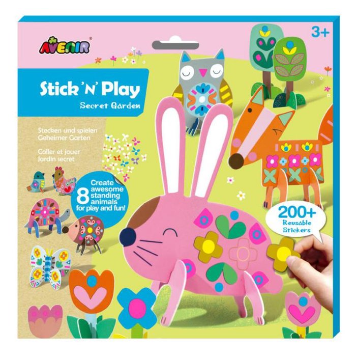 Set creativo Stick ’n’ Play Jardín Secreto para manualidades infantiles