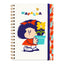 Libreta tapa dura A4 espiral Mafalda Maceta Premium Paper