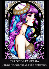 ✅ TAROT DE FANTASÍA: Libro de Colorear para Adultos con Dibujos de Cartas del Tarot con imágenes de Fantasía