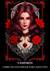 ✅ VAMPIROS : Libro de Colorear para Adultos con Dibujos de Vampiros
