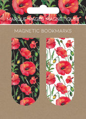 MARCAPAGINAS MAGNETICOS MOTIF FLEURS ROUGES FLORES ROJAS | 6 UNIDADES | (PICTURA)