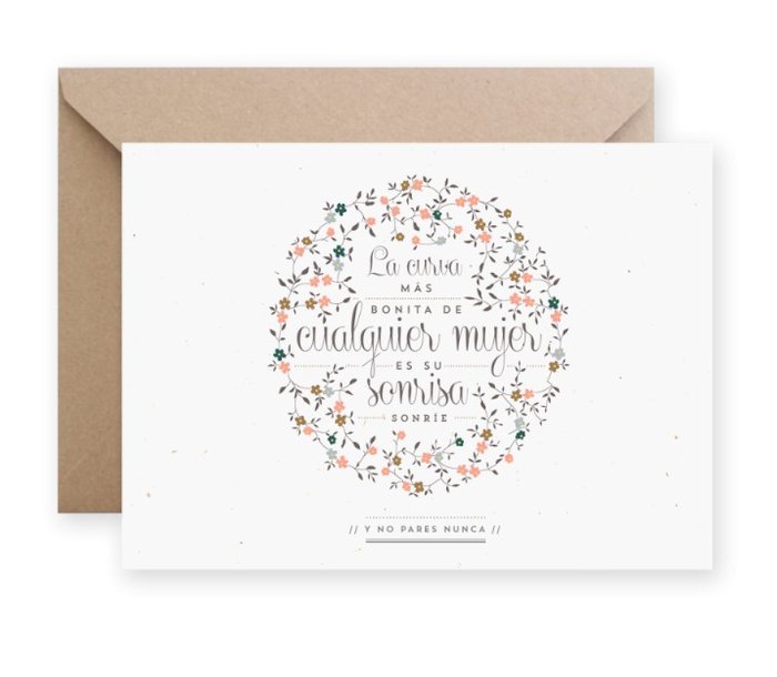 TARJETA LA CURVA MAS BONITA DE CUALQUIER MUJER ES SU | THE GREAT MOUSTACHE | 1 UNIDAD | 7427136858085