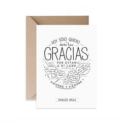 TARJETA GRACIAS POR ESTAR A MI LADO SIEMPRE Y SIEMPRE | THE GREAT MOUSTACHE | 1 UNIDAD | 7427136858115