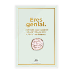TARJETA STAMPING DORADO + PIN LLEGASTE PARA MEJORARLO TODO | THE GREAT MOUSTACHE | 1 UNIDAD | 7427246047768