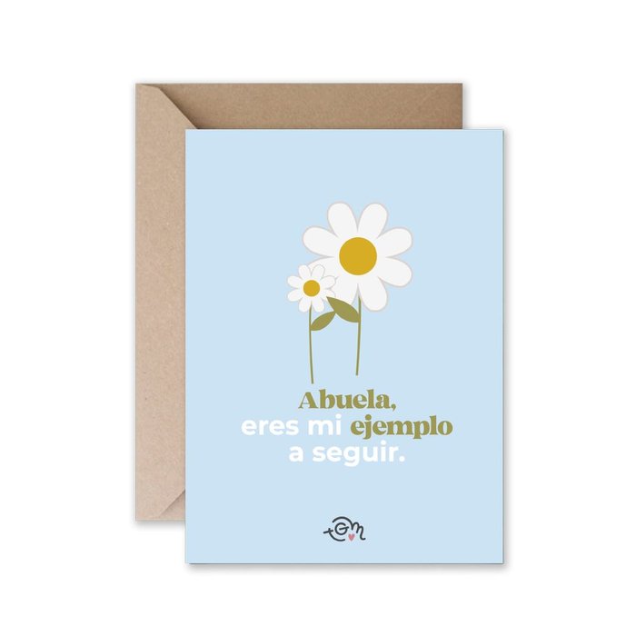TARJETA - ABUELA ERES MI EJEMPLO A SEGUIR + SOBRE KRAFT | THE GREAT MOUSTACHE | 1 UNIDAD | 7427246048086