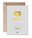 Tarjeta A5 con Stamping en Dorado Profe Gracias por Marca The Great Moustache