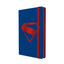 Cuaderno A5 Tapa Dura Rayado Canto Tintado Goma Superman Marca Moving Paper