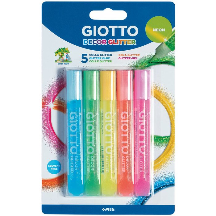 GLITTER GLUE GIOTTO 10,5ML NEON | 1 UNIDADES | (GIOTTO)