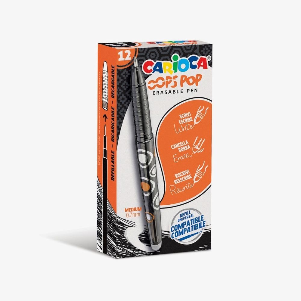 BOLIGRAFO BORRABLE CARIOCA OOPS POP NEGRO | 12 UNIDADES | (UNIVERSAL ESPAÑOLA S,A,)