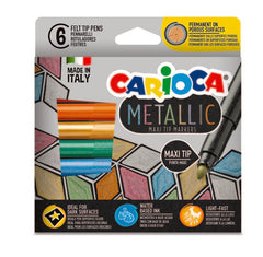 Rotulador Carioca Metallic Maxi 6 Colores | Universal Española S,A, | Pack 1 Unidades