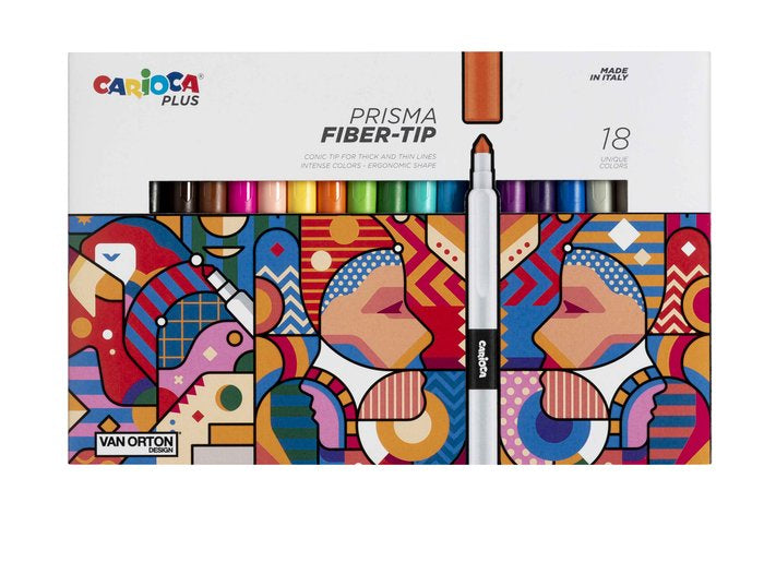 Rotulador Carioca Plus Prisma 18 Colores Surtidos | Universal Española S,A, | Pack 1 Unidades