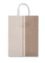 BOLSA REGALO LUNARES BLANCOS Y KRAFT 16X21X8CM | SADOCH | ENVASE 25 UDS. UNIDAD | 8006715293296