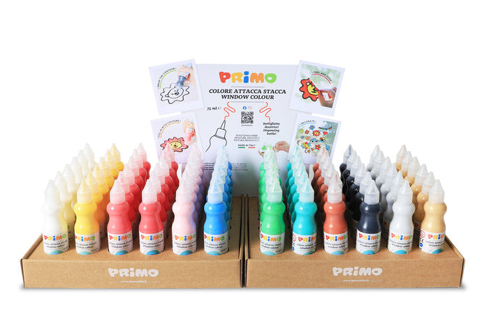 EXPOSITOR 72 PINTURA PARA VIDRIO 75 ML COLORES SURTIDOS | 1 UNIDADES | (PRIMO)