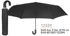 PARAGUAS HOMBRE PLEGABLE 54/8 AUTOMATICA NEGRO | PERLETTI | 1 UNIDAD | 8015831123394