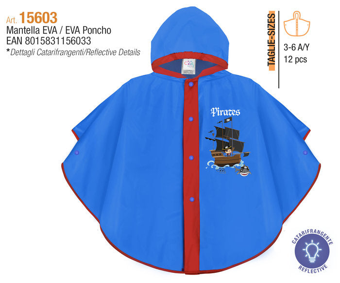 CHUBASQUERO CAPA IMPERMEABLE PIRATA | PERLETTI | 1 UNIDAD | 8015831156033