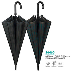 PARAGUAS HOMBRE GOLF 65/8 AUT, ESTAMPADO LINEAS | PERLETTI | 1 UNIDAD | 8015831264608