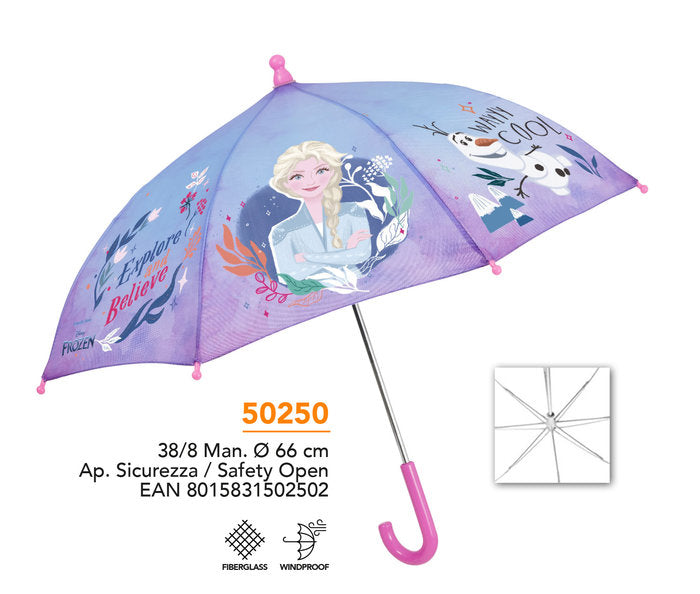 PARAGUAS INFANTIL 38/8 MANUAL FROZEN II | PERLETTI | 1 UNIDAD | 8015831502502