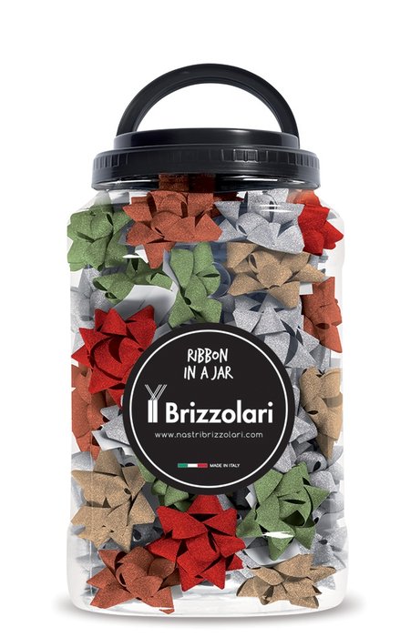 BOTE 120 COCAS ESTRELLAS BRILLO 10M COLORES SURTIDOS | BRIZZOLARI | 1 UNIDAD | 8031653479938