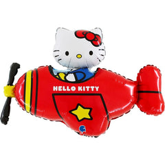 GLOBO AVION ROJO DE HELLO KITTY 76 CM | GRABO BALLOONS | 1 UNIDAD | 8050195516505