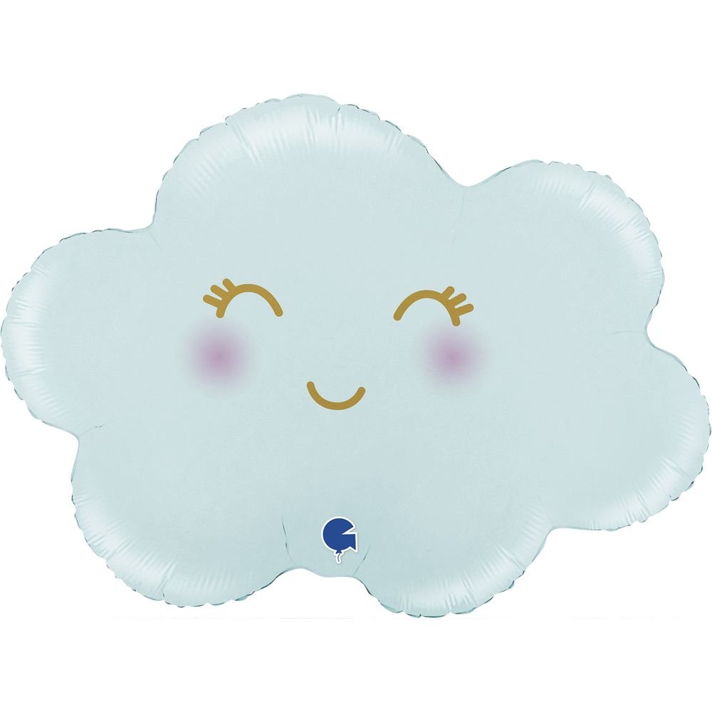 GLOBO NUBE SATINADA AZUL PASTEL 61 CM | GRABO BALLOONS | 1 UNIDAD | 8050195721190