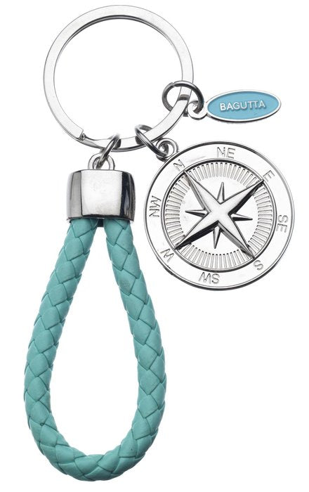 LLAVERO MARINER CON ROSA DE LOS VIENTOS Y CORDON TURQUESA | BAGUTTA | 1 UNIDAD | 8050999818249