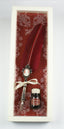 Set Pluma Camafeo y Tinta Rojo Rubinato