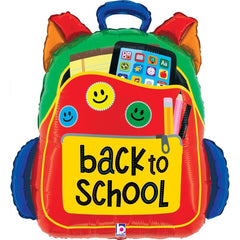 GLOBO MOCHILA DE REGRESO A CLASES 64 CM | GRABO BALLOONS | 1 UNIDAD | 8055513253940