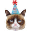 GLOBO GATO GRUÑON GORRO FIESTA 74CM | GRABO BALLOONS | 1 UNIDAD | 8055513352605
