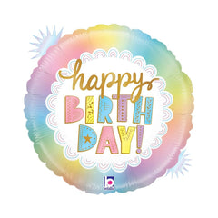 GLOBO R18 CUMPLEAÑOS OPALO 46 CM | GRABO BALLOONS | ENVASE 5 UDS. UNIDAD | 8055513369597