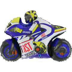 GLOBO MOTO GP 2007 AZUL 74 CM | GRABO BALLOONS | 1 UNIDAD | 8057680302049