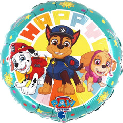 GLOBO R18 PATRULLA CANINA 46 CM | GRABO BALLOONS | ENVASE 5 UDS. UNIDAD | 8057680308454