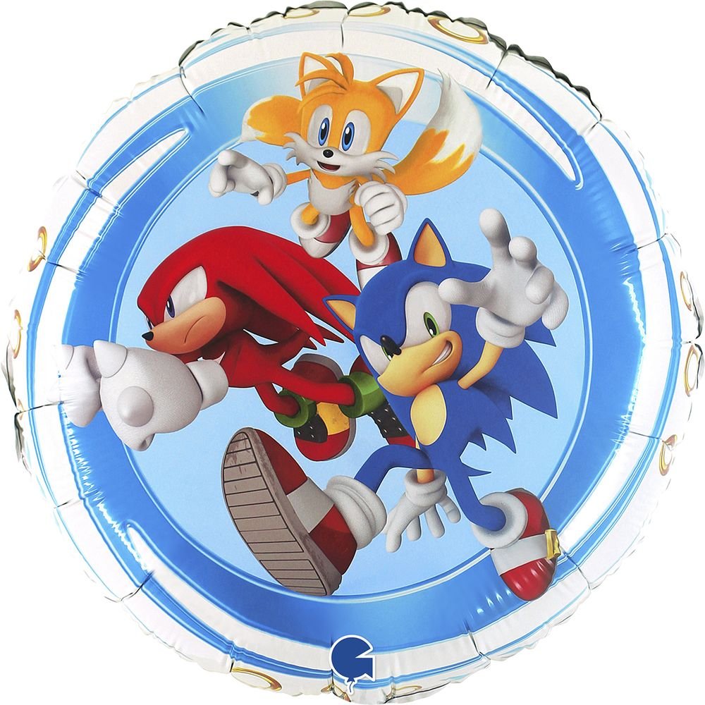 GLOBO R18 SONIC 46 CM | GRABO BALLOONS | ENVASE 5 UDS. UNIDAD | 8057680308539