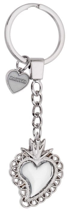 LLAVERO BAGUTTA CORAZON RELLENO PLATA CON ADORNO | BAGUTTA | 1 UNIDAD | 8058956700224