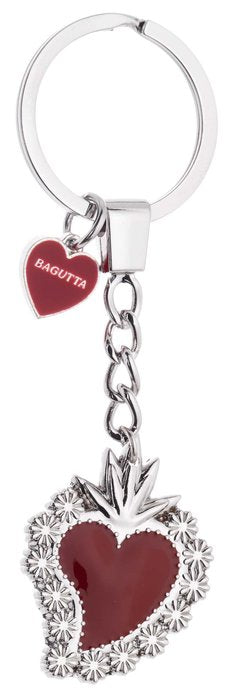 LLAVERO BAGUTTA CORAZON RELLENO ROJO CON FLORES | BAGUTTA | 1 UNIDAD | 8058956700491