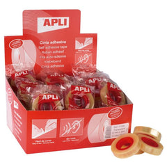 EXPOSITOR CINTA ADHESIVA APLI TRANSPARENTE 12X33 55 UNID, | 55 UNIDADES | (APLI)