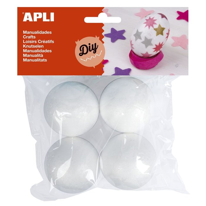 BOLAS POREXPAN Ø 50 MM 4 UNIDADES | 5 UNIDADES | (APLI JUEGOS)