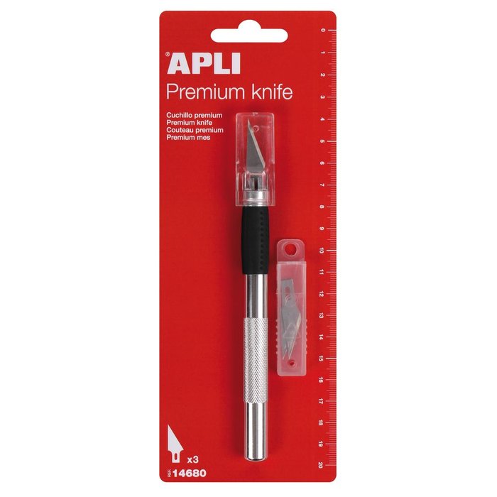 CUCHILLO HOBBY DE PRECISION PREMIUM CON 3 RECAMBIOS | 1 UNIDADES | (APLI MANUALIDADES)