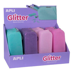 ESTUCHE SILICONA GLITTER 12 UNDADES | APLI DISEÑO