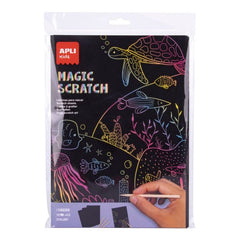 LAMINAS PARA RASCAR MAGIC SCRATCH 10 HOJAS 5 HERRAMIENTAS | 1 UNIDADES | (APLI JUEGOS)